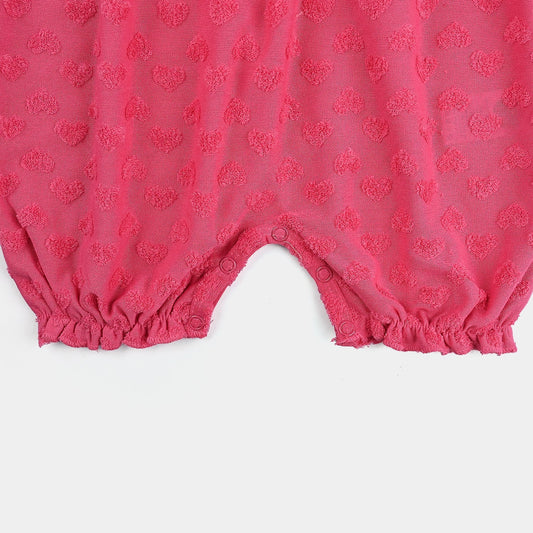 Baboolo Infant Girls Jacquard Romper - Baboolo