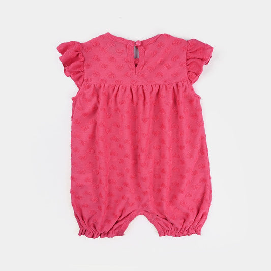 Baboolo Infant Girls Jacquard Romper - Baboolo
