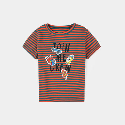 Baboolo Infant Boys Yarn Dyed T-Shirt - Baboolo