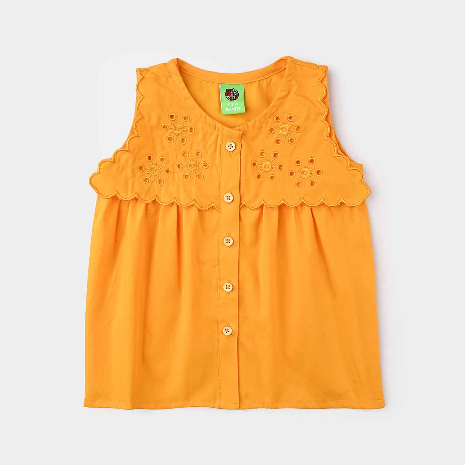 Baboolo Infant Girls Cotton Emb Top - Baboolo