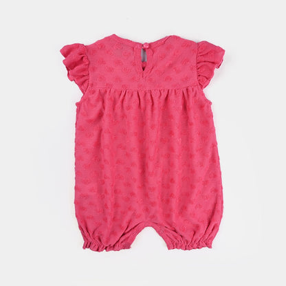 Baboolo Infant Girls Jacquard Romper - Baboolo